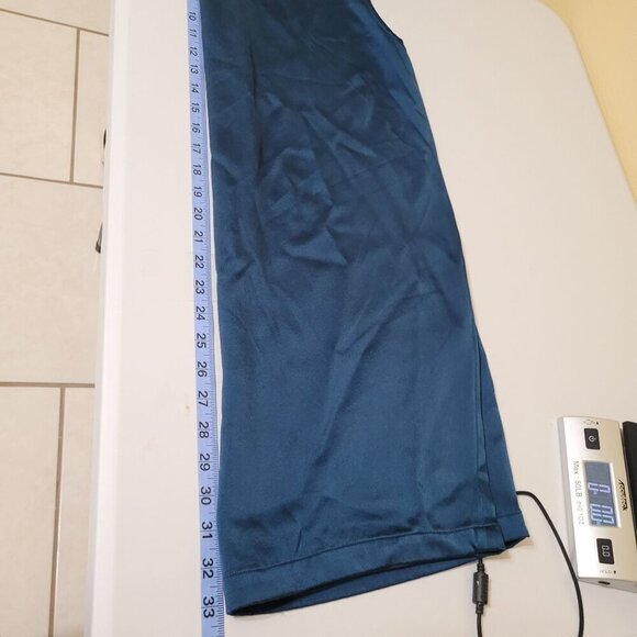 Blue Sleeveless‎ 100% Silk Tunic With Back Zipper By Nuthatch - Size M - Picture 7 of 7